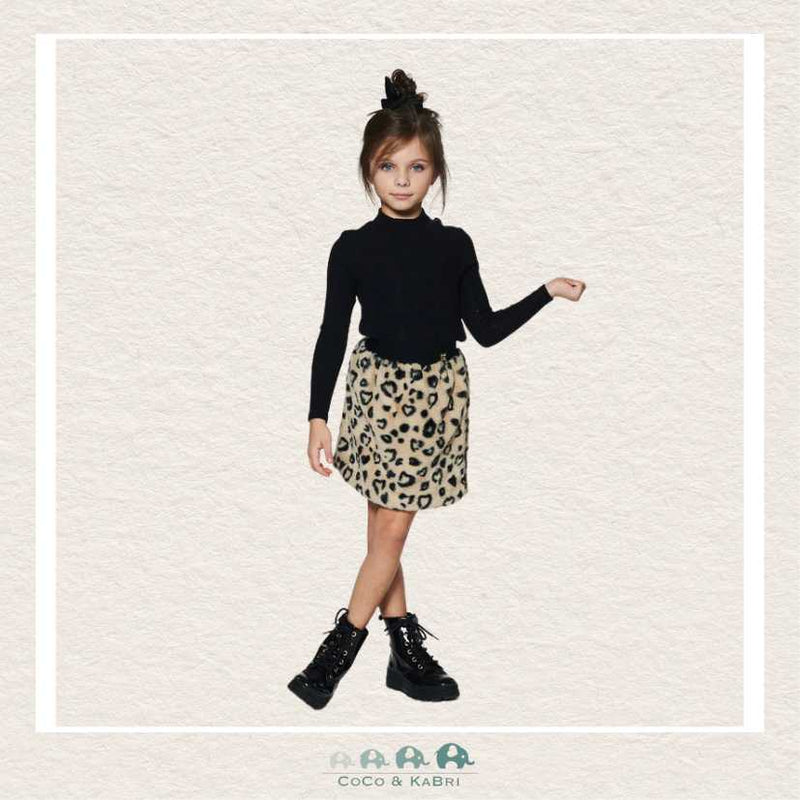 🇨🇦 Deux Par Deux Girls Top: Super Soft Brushed Mock Neck Top Black, CoCo & KaBri Children's Boutique