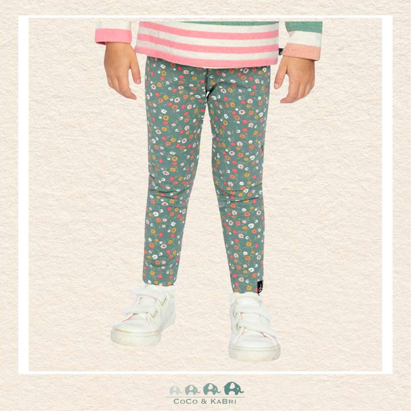 Deux Par Deux: Green Floral Leggings, CoCo & KaBri Children's Boutique, Brooks Alberta Canada