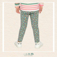 Deux Par Deux: Green Floral Leggings, CoCo & KaBri Children's Boutique, Brooks Alberta Canada