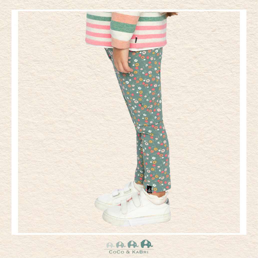 Deux Par Deux: Green Floral Leggings, CoCo & KaBri Children's Boutique, Brooks Alberta Canada