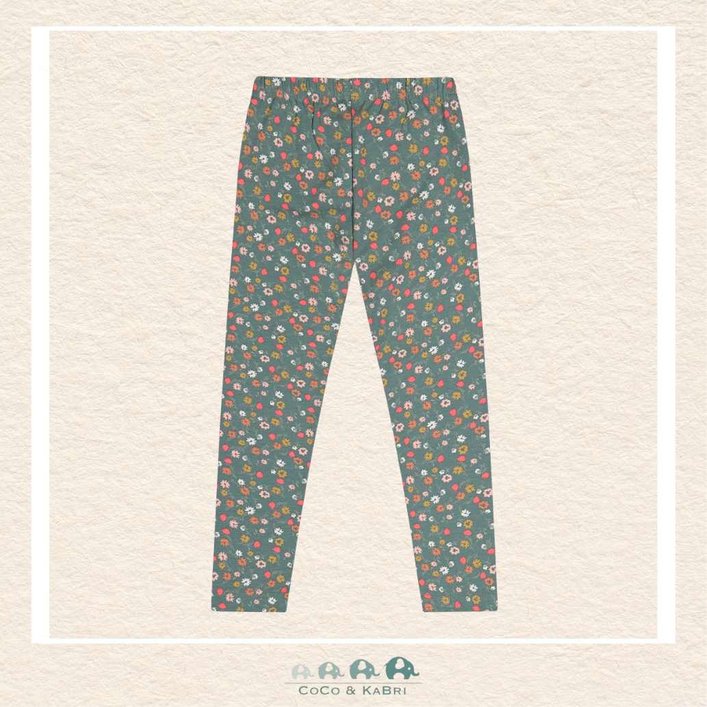 Deux Par Deux: Green Floral Leggings, CoCo & KaBri Children's Boutique, Brooks Alberta Canada
