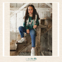 🇨🇦 Deux Par Deux Jeans with Embroidered Flowers, CoCo & KaBri Children's Boutique
