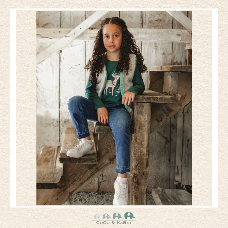 🇨🇦 Deux Par Deux Jeans with Embroidered Flowers, CoCo & KaBri Children's Boutique