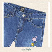 🇨🇦 Deux Par Deux Jeans with Embroidered Flowers, CoCo & KaBri Children's Boutique