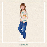 🇨🇦 Deux Par Deux Jeans with Embroidered Flowers, CoCo & KaBri Children's Boutique