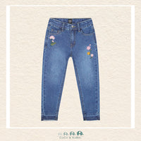 🇨🇦 Deux Par Deux Jeans with Embroidered Flowers, CoCo & KaBri Children's Boutique