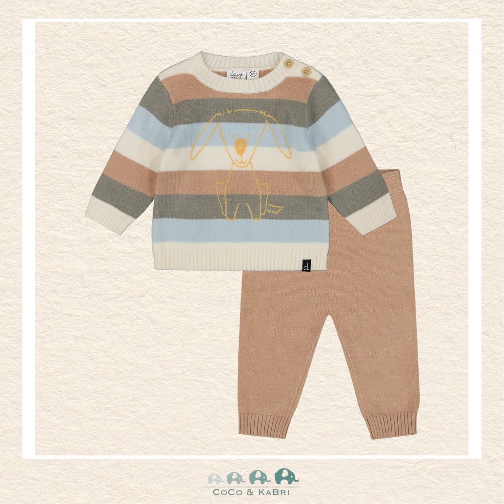 🇨🇦Deux Par Deux Knitted Top & Pant Set, CoCo & KaBri Children's Boutique