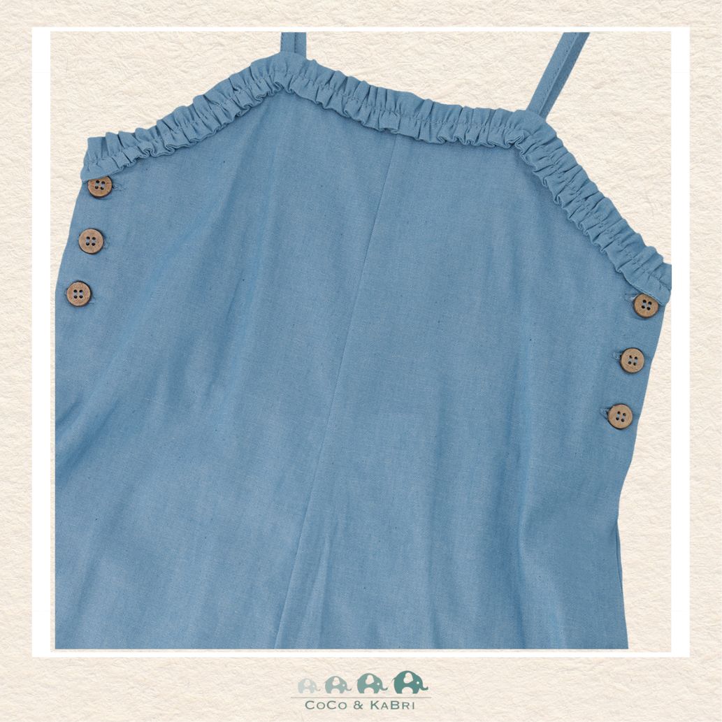 🇨🇦 Deux Par Deux: Light Blue Chambray Jumpsuit, CoCo & KaBri Children's Boutique