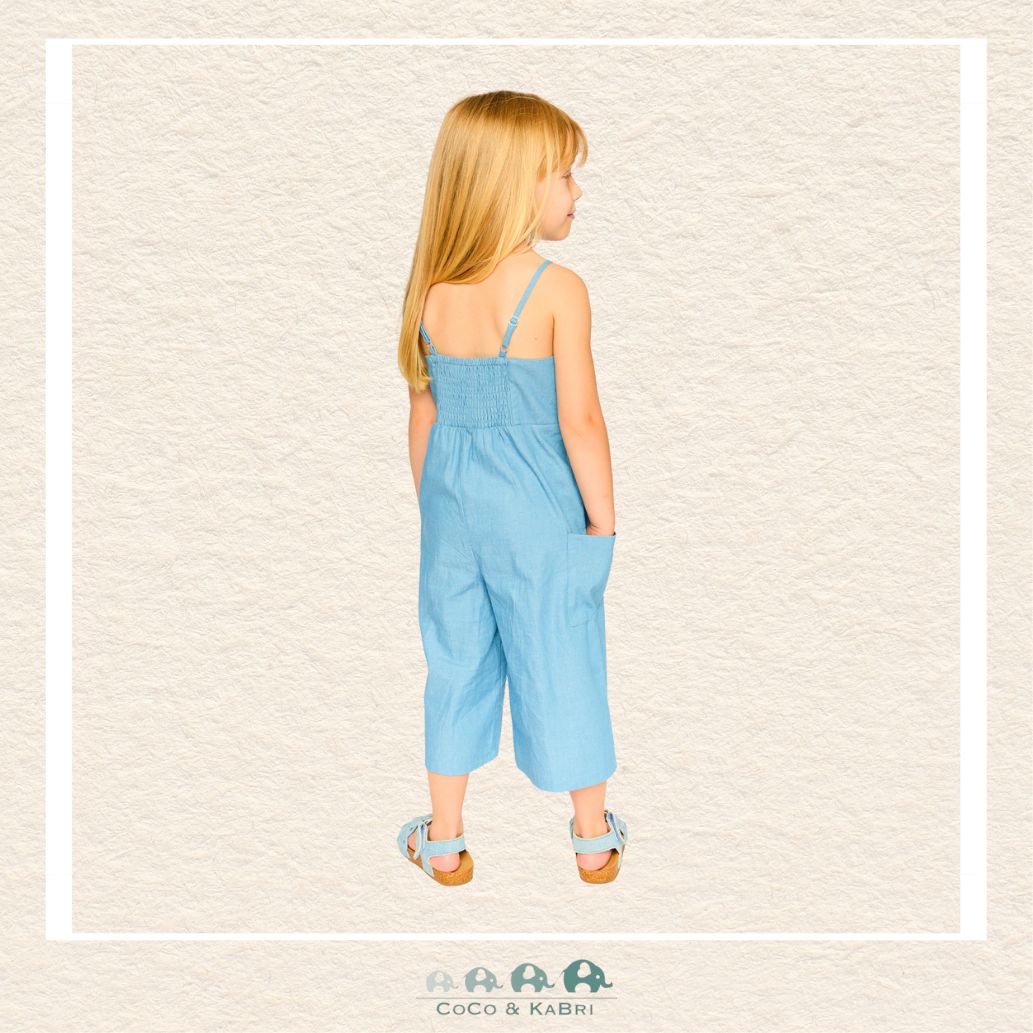 🇨🇦 Deux Par Deux: Light Blue Chambray Jumpsuit, CoCo & KaBri Children's Boutique