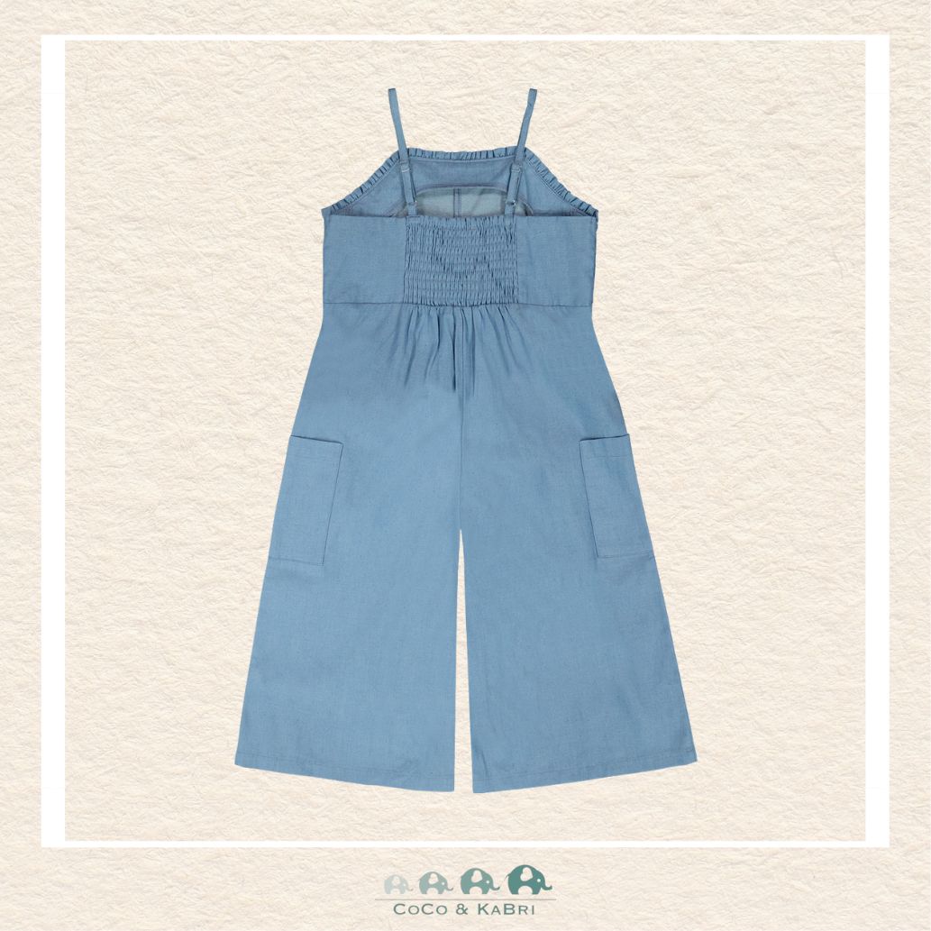 🇨🇦 Deux Par Deux: Light Blue Chambray Jumpsuit, CoCo & KaBri Children's Boutique