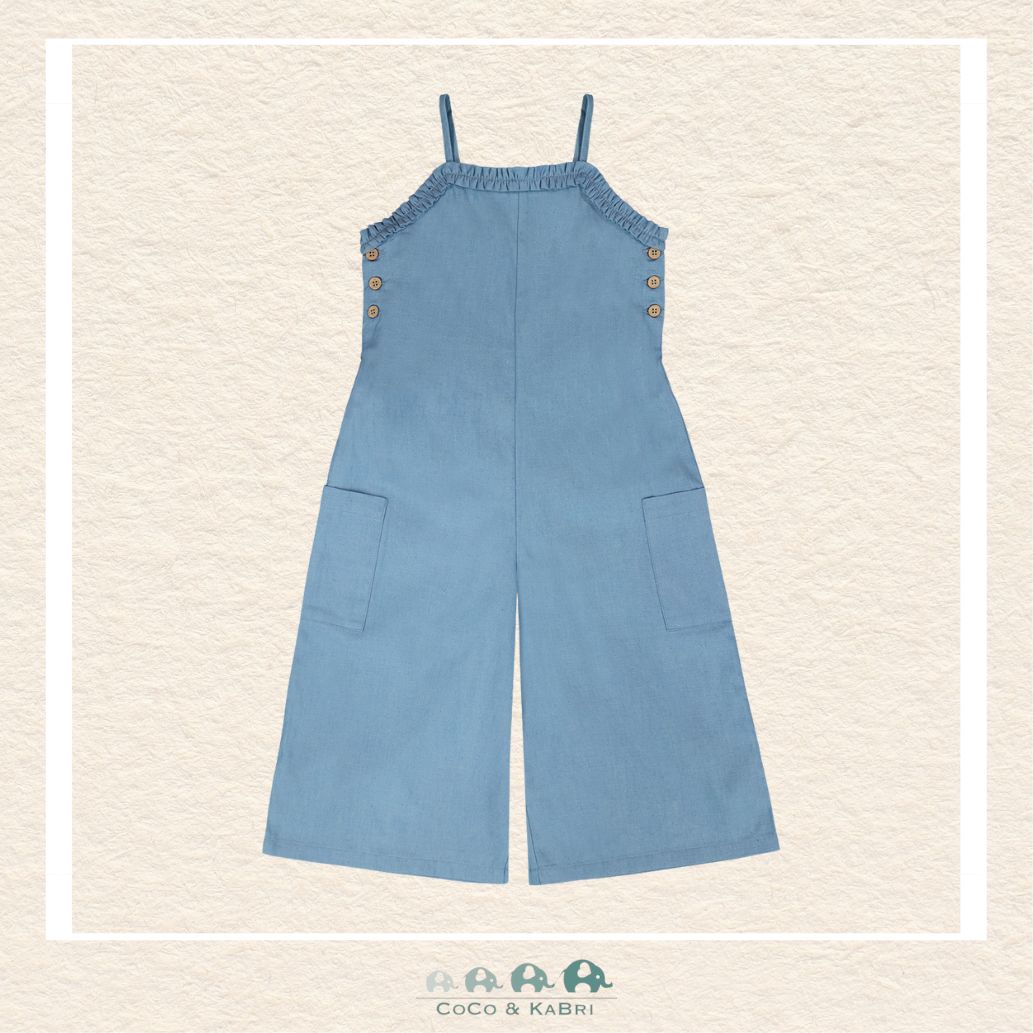 🇨🇦 Deux Par Deux: Light Blue Chambray Jumpsuit, CoCo & KaBri Children's Boutique