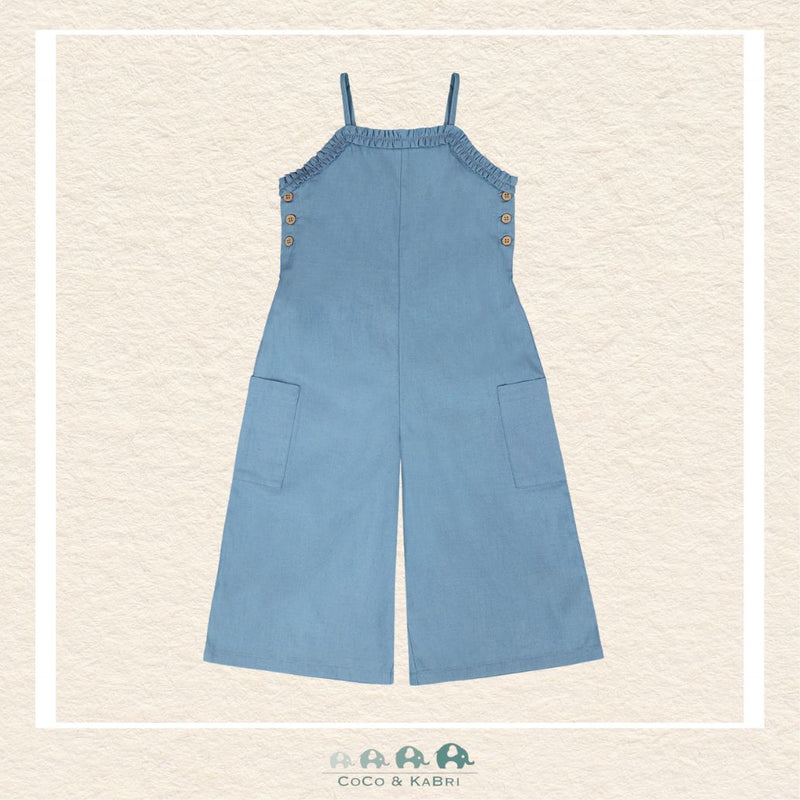 🇨🇦 Deux Par Deux: Light Blue Chambray Jumpsuit, CoCo & KaBri Children's Boutique