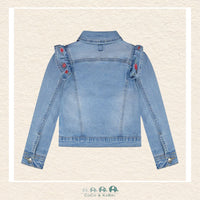 🇨🇦 Deux Par Deux: Light Blue Denim Jacket With Embroidery, CoCo & KaBri Children's Boutique