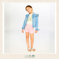 🇨🇦 Deux Par Deux: Light Blue Denim Jacket With Embroidery, CoCo & KaBri Children's Boutique