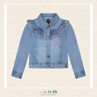 🇨🇦 Deux Par Deux: Light Blue Denim Jacket With Embroidery, CoCo & KaBri Children's Boutique