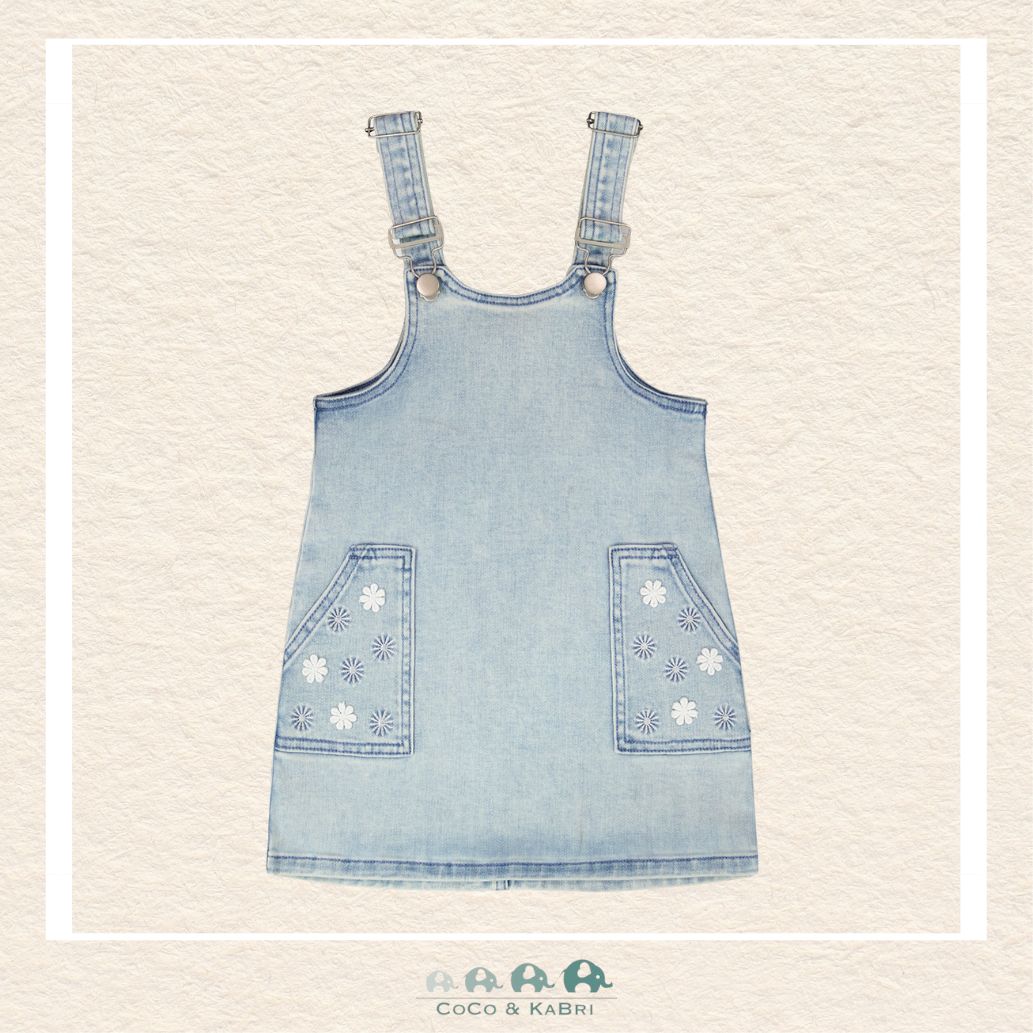 🇨🇦 Deux Par Deux: Light Blue Denim Overall Dress, CoCo & KaBri Children's Boutique