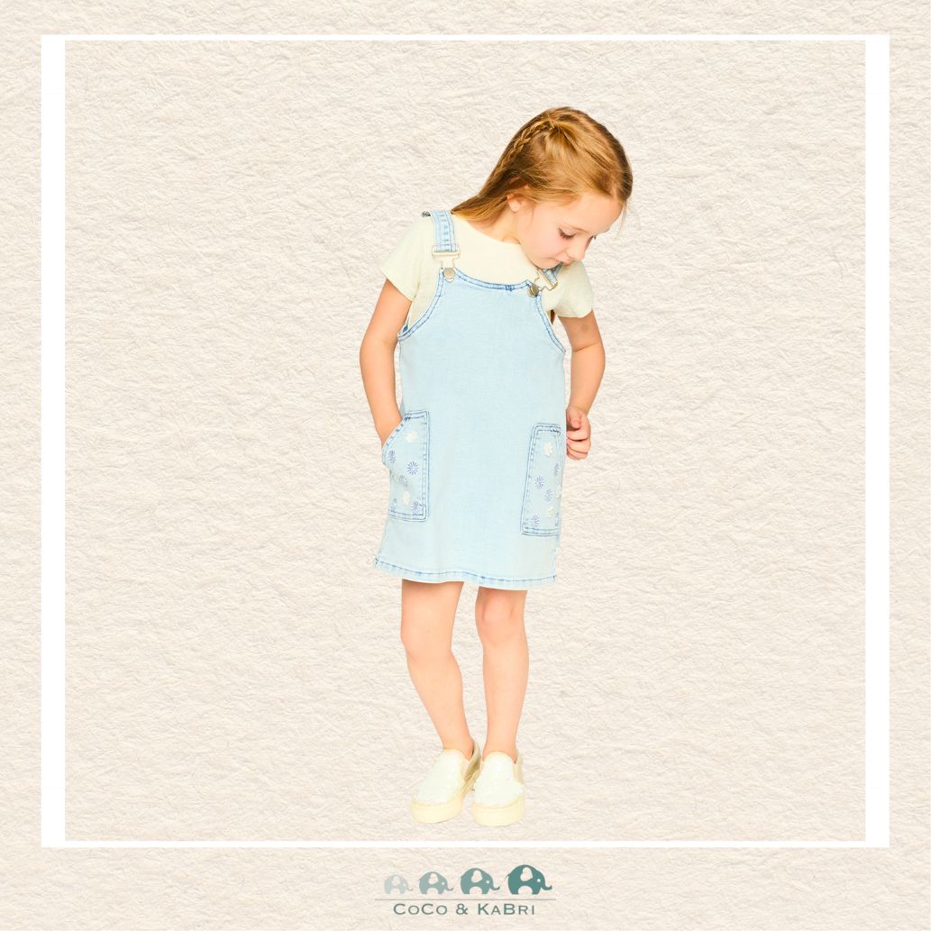 🇨🇦 Deux Par Deux: Light Blue Denim Overall Dress, CoCo & KaBri Children's Boutique
