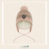 🇨🇦 Deux Par Deux Lined Baby Knit PomPom Peruvian Knit Hat With Ear Flaps - Dusty Pink, CoCo & KaBri Children's Boutique