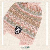 🇨🇦 Deux Par Deux Lined Baby Knit PomPom Peruvian Knit Hat With Ear Flaps - Dusty Pink, CoCo & KaBri Children's Boutique
