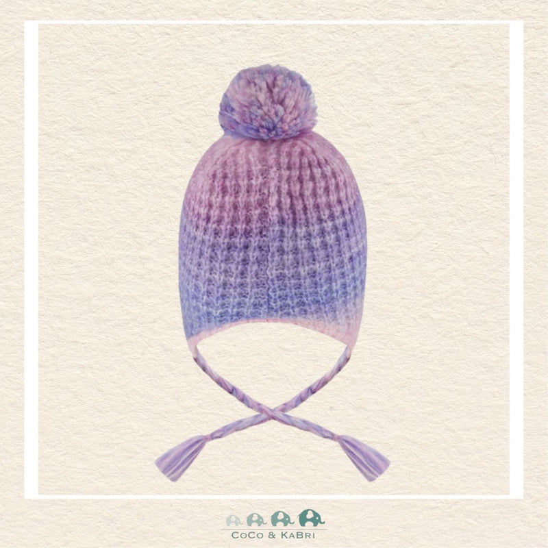 🇨🇦 Deux Par Deux Lined Peruvian Knit Pompom Hat Blue, Purple And Pink, CoCo & KaBri Children's Boutique