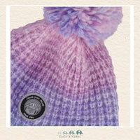 🇨🇦 Deux Par Deux Lined Peruvian Knit Pompom Hat Blue, Purple And Pink, CoCo & KaBri Children's Boutique