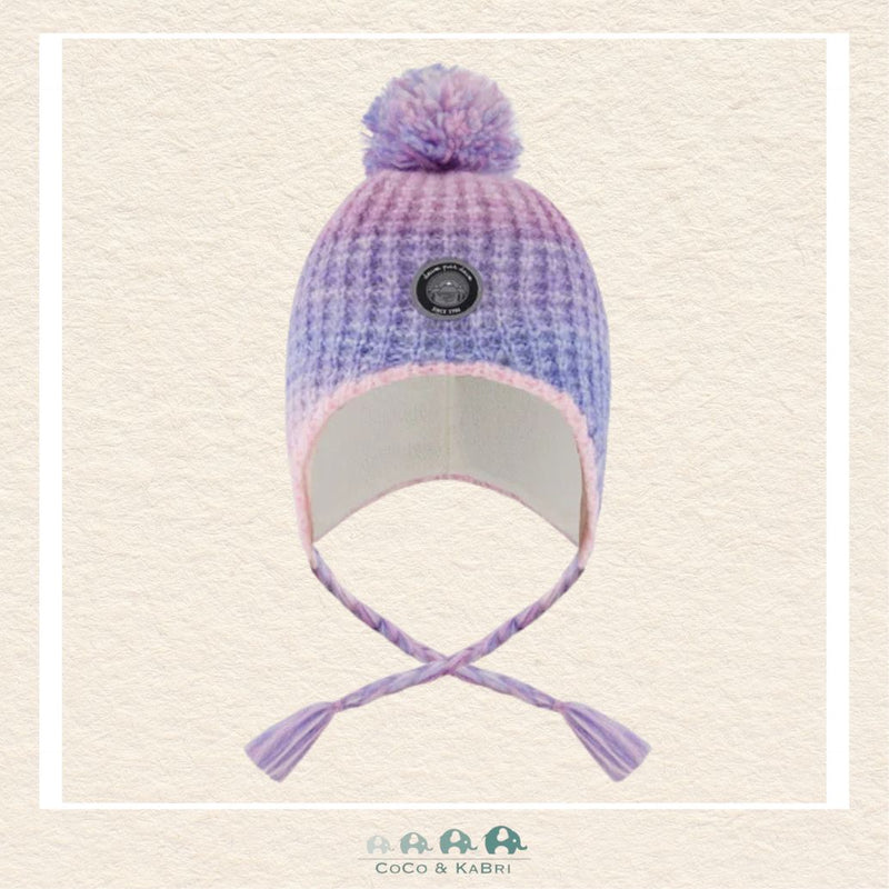 🇨🇦 Deux Par Deux Lined Peruvian Knit Pompom Hat Blue, Purple And Pink, CoCo & KaBri Children's Boutique