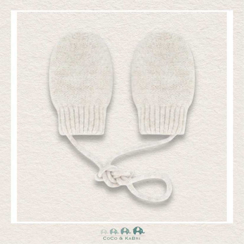 🇨🇦 Deux Par Deux Newborn Knit Mittens No Thumbs Off White, CoCo & KaBri Children's Boutique
