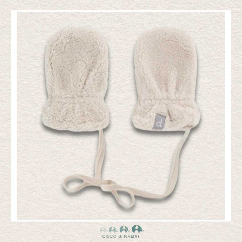 🇨🇦 Deux Par Deux Newborn Sherpa Mittens No Thumbs Off White, CoCo & KaBri Children's Boutique