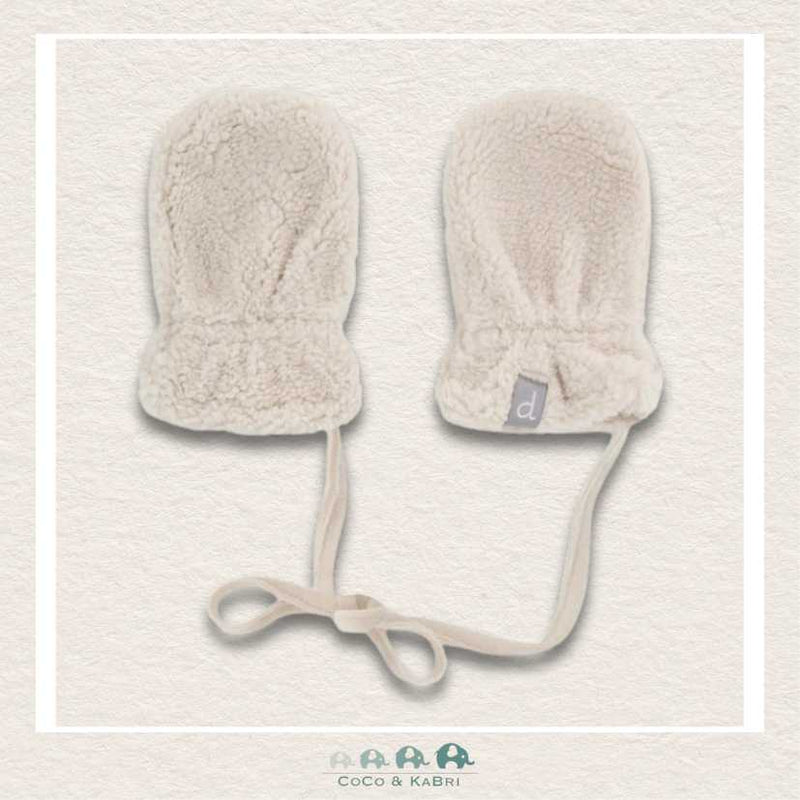 🇨🇦 Deux Par Deux Newborn Sherpa Mittens No Thumbs Off White, CoCo & KaBri Children's Boutique