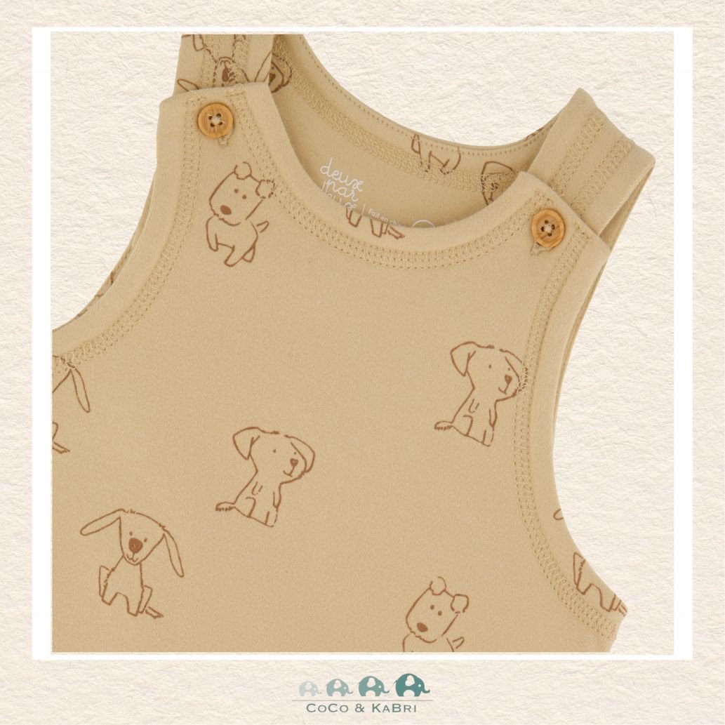 🇨🇦 Deux Par Deux Organic Cotton Diaper Shirt With Overalls set, CoCo & KaBri Children's Boutique