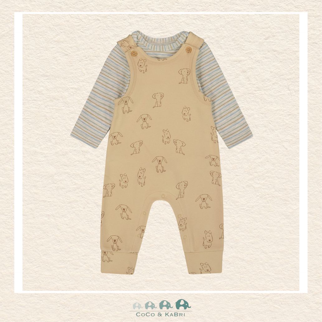 🇨🇦 Deux Par Deux Organic Cotton Diaper Shirt With Overalls set, CoCo & KaBri Children's Boutique