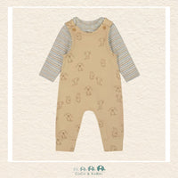 🇨🇦 Deux Par Deux Organic Cotton Diaper Shirt With Overalls set, CoCo & KaBri Children's Boutique