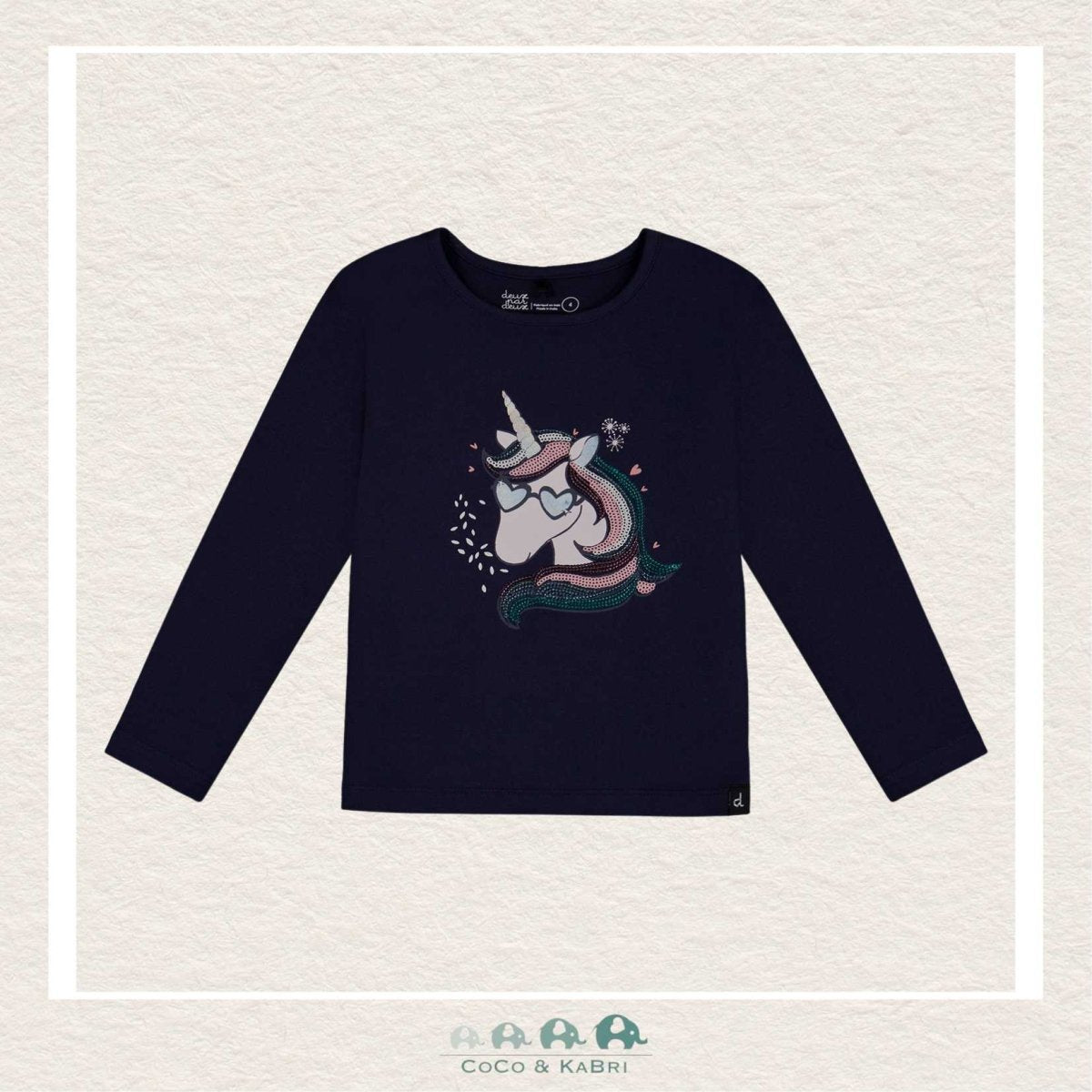 🇨🇦 Deux Par Deux: Organic Cotton Jersey T - Shirt - Unicorn, CoCo & KaBri Children's Boutique