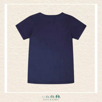 🇨🇦 Deux Par Deux: Organic Cotton Jersey T-Shirt With Bike Print Dark Blue, CoCo & KaBri Children's Boutique, Brooks Alberta Canada