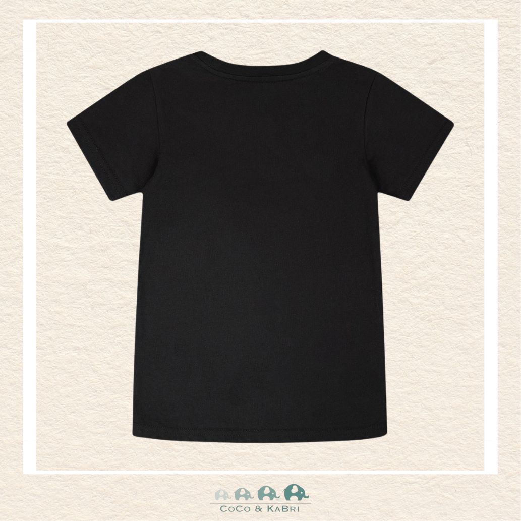 🇨🇦 Deux Par Deux: Organic Cotton Jersey T-Shirt With Dino On Bike Print Black, CoCo & KaBri Children's Boutique