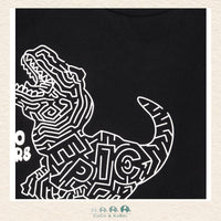 🇨🇦 Deux Par Deux: Organic Cotton Jersey T-Shirt With Dino Print Black, CoCo & KaBri Children's Boutique