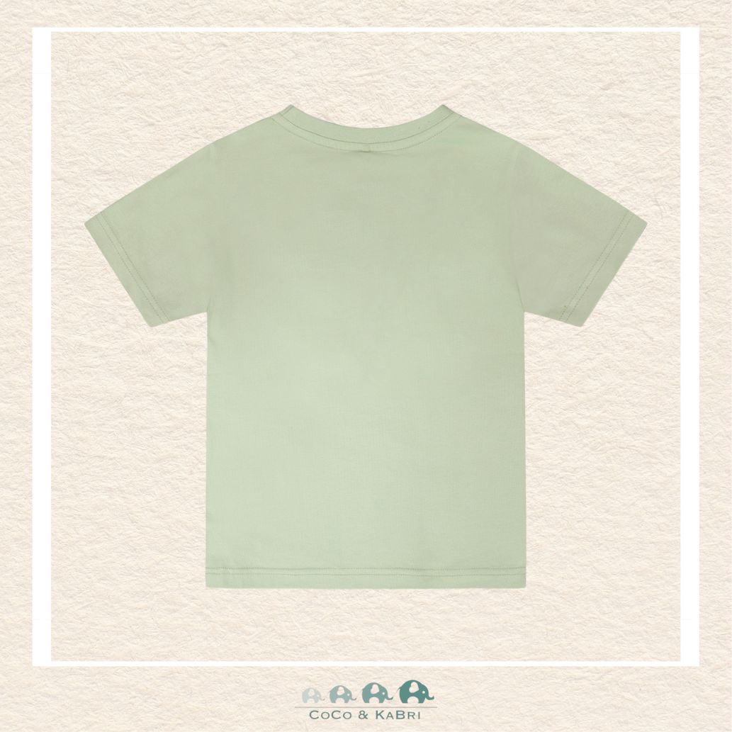 🇨🇦 Deux Par Deux: Organic Cotton Jersey T-Shirt With Mountain Print Sage, CoCo & KaBri Children's Boutique