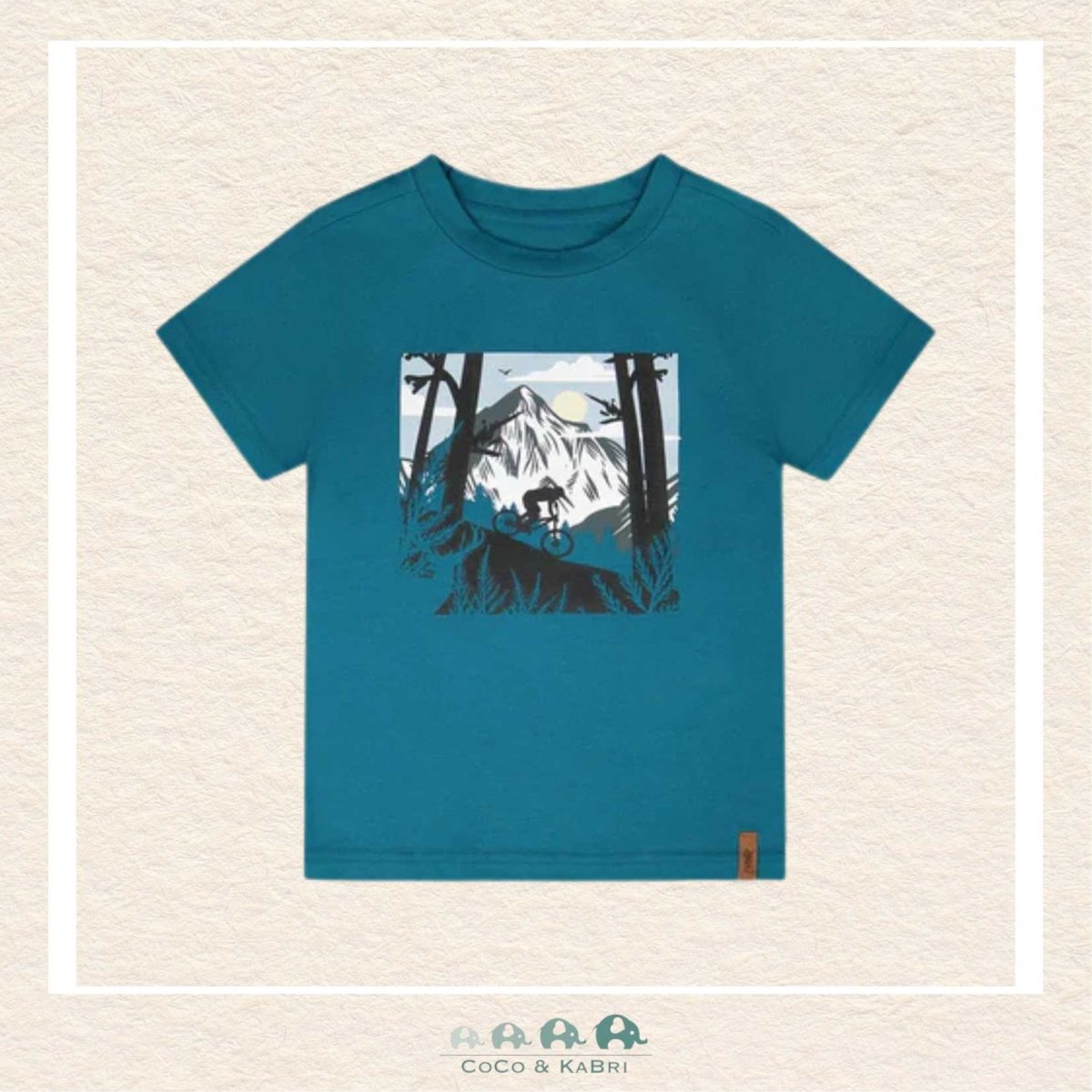 🇨🇦 Deux Par Deux: Organic Cotton Jersey T-Shirt With Print Atlantic Green, CoCo & KaBri Children's Boutique, Brooks Alberta Canada