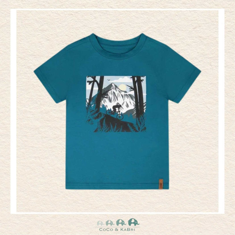 🇨🇦 Deux Par Deux: Organic Cotton Jersey T-Shirt With Print Atlantic Green, CoCo & KaBri Children's Boutique, Brooks Alberta Canada