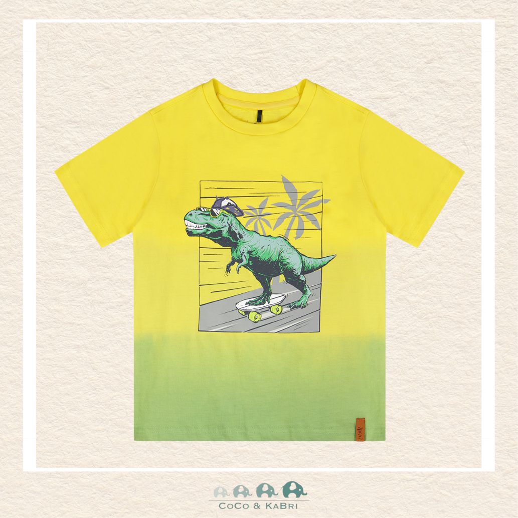 🇨🇦 Deux Par Deux: Organic Cotton Jersey T-Shirt With Print Yellow, CoCo & KaBri Children's Boutique