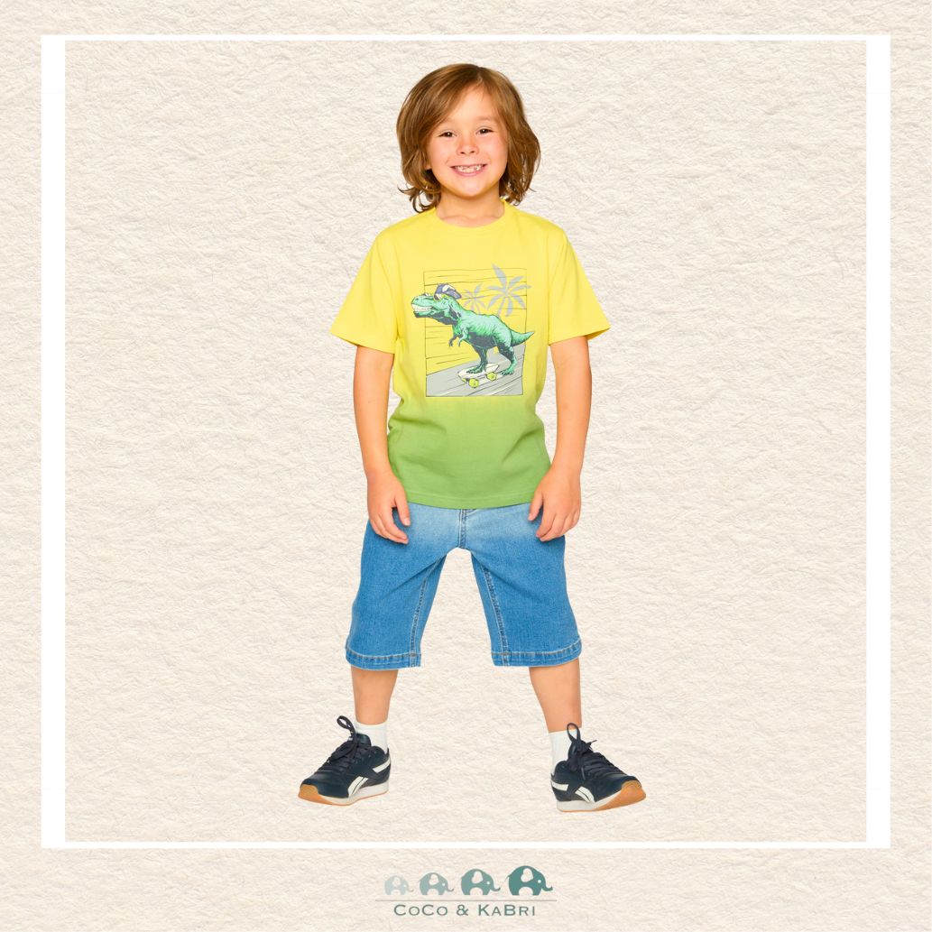 🇨🇦 Deux Par Deux: Organic Cotton Jersey T-Shirt With Print Yellow, CoCo & KaBri Children's Boutique
