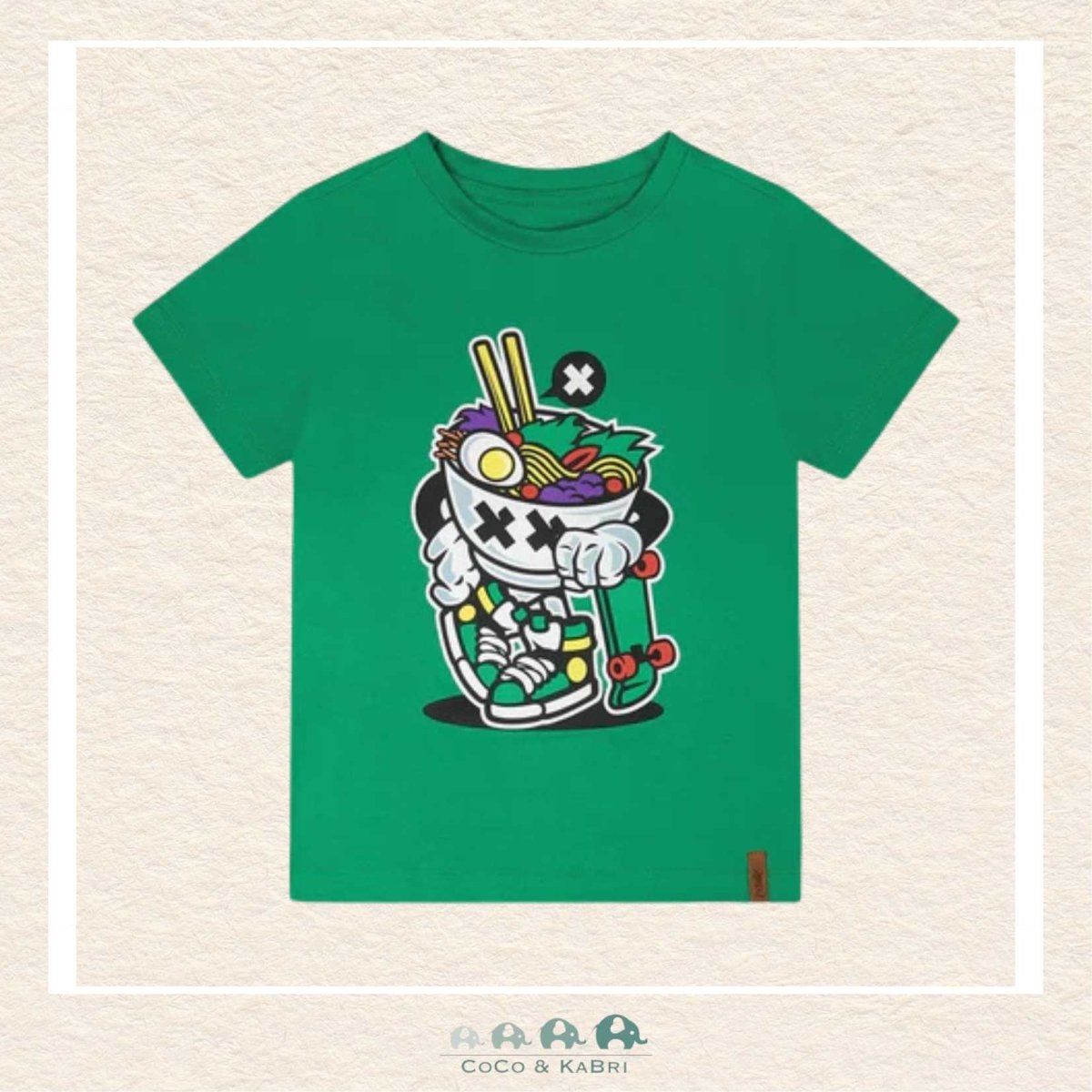 🇨🇦 Deux Par Deux: Organic Cotton Jersey T-Shirt With Ramen Bowl, CoCo & KaBri Children's Boutique, Brooks Alberta Canada