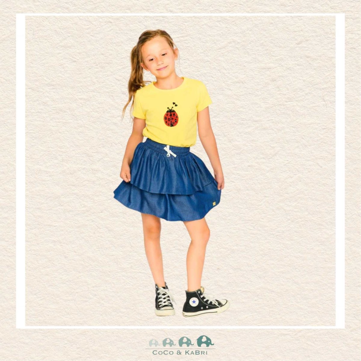 🇨🇦 Deux Par Deux: Organic Cotton Jersey T-Shirt Yellow, CoCo & KaBri Children's Boutique, Brooks Alberta Canada