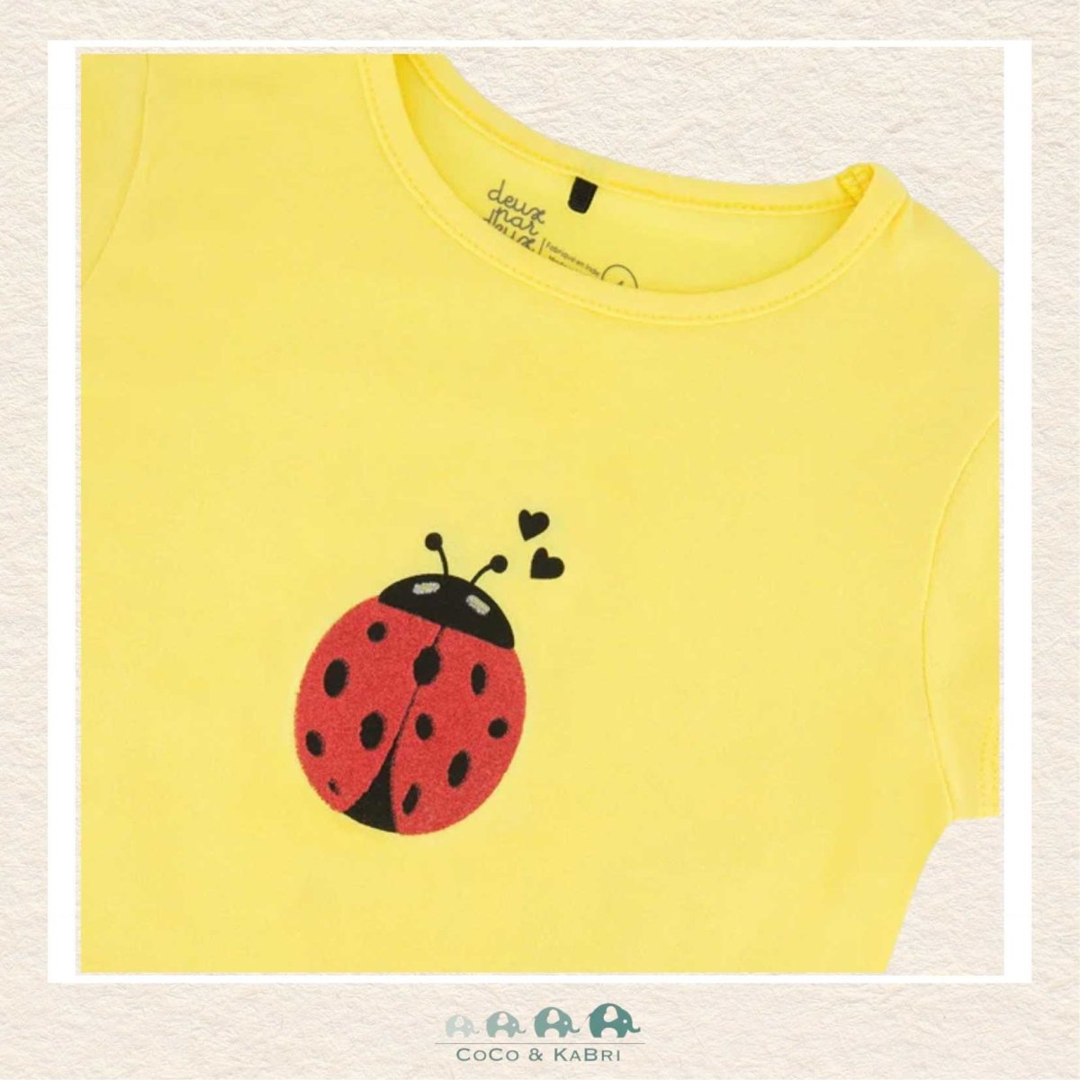 🇨🇦 Deux Par Deux: Organic Cotton Jersey T-Shirt Yellow, CoCo & KaBri Children's Boutique, Brooks Alberta Canada