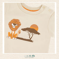 🇨🇦 Deux Par Deux: Organic Cotton T-Shirt And Short Set Beige And Orange, CoCo & KaBri Children's Boutique