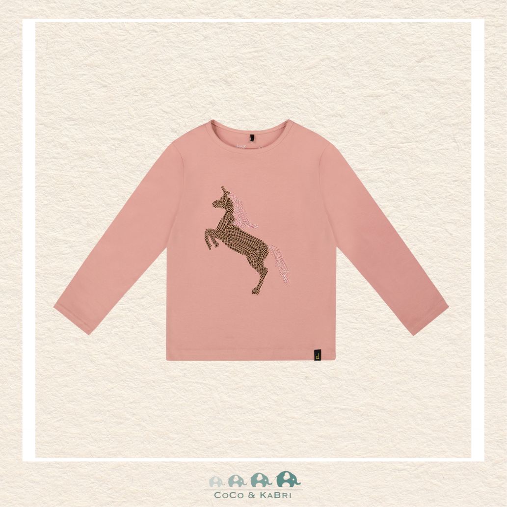 🇨🇦 Deux Par Deux Organic Cotton T-Shirt - Rose Tan Unicorn, CoCo & KaBri Children's Boutique