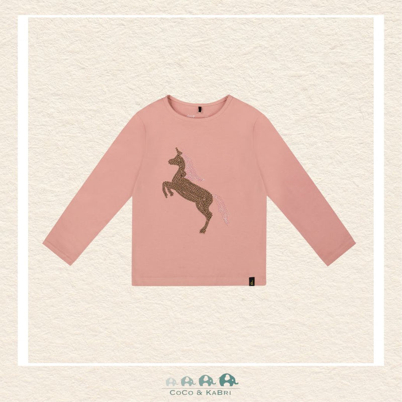 🇨🇦 Deux Par Deux Organic Cotton T-Shirt - Rose Tan Unicorn, CoCo & KaBri Children's Boutique