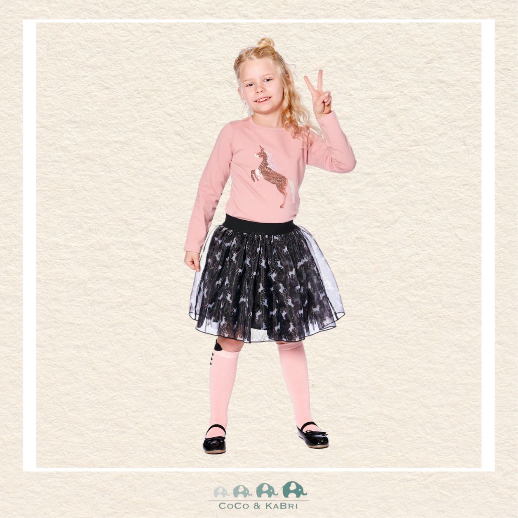 🇨🇦 Deux Par Deux Organic Cotton T-Shirt - Rose Tan Unicorn, CoCo & KaBri Children's Boutique