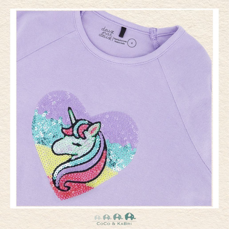 🇨🇦 Deux Par Deux Organic Cotton T-Shirt - Unicorn Heart, CoCo & KaBri Children's Boutique