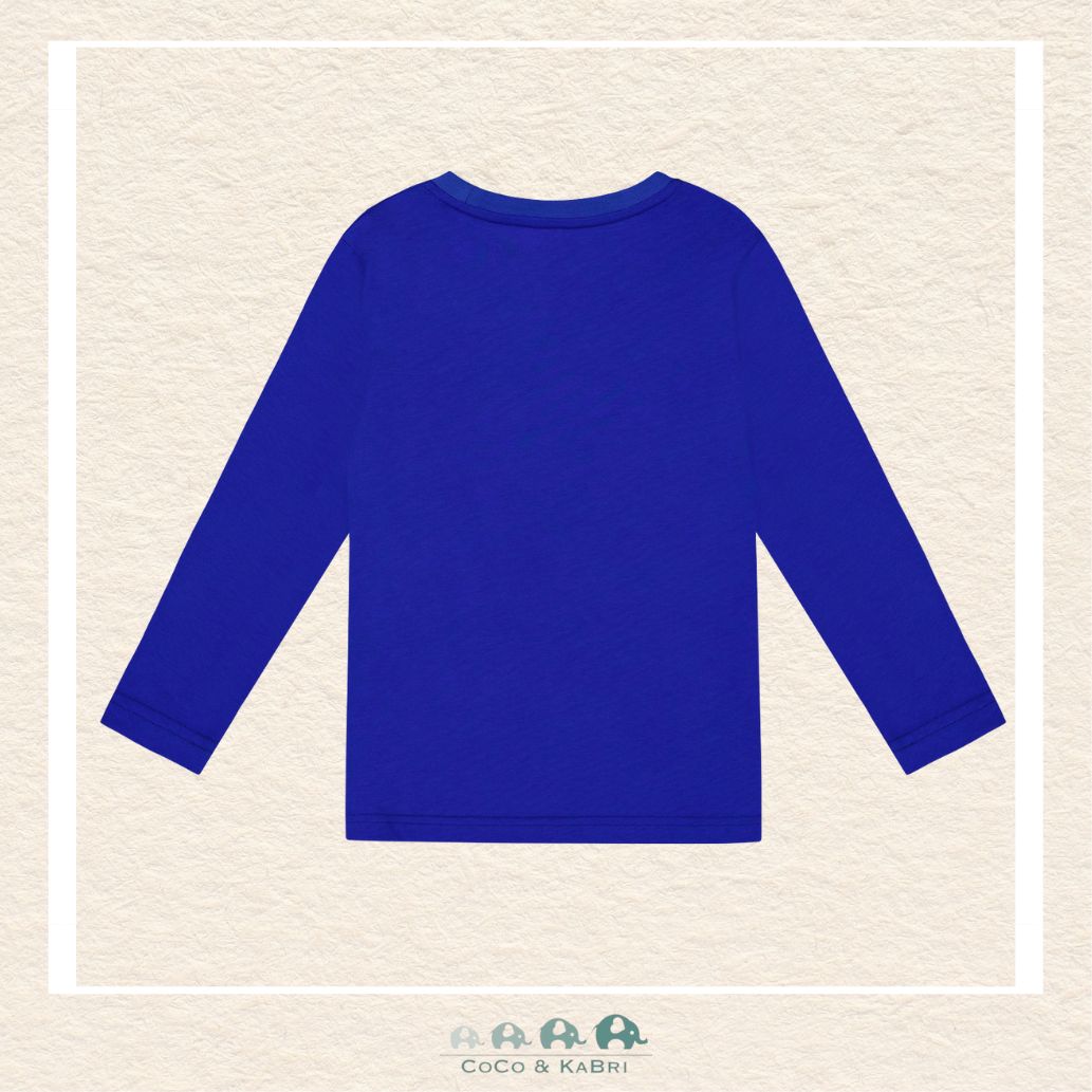🇨🇦 Deux Par Deux Organic Cotton Tshirt - Nautical Blue Dinosaur, CoCo & KaBri Children's Boutique